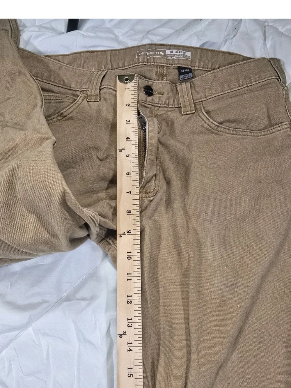 Workwear 33×32 Carhartt Brown/Tan Work Chore Pants